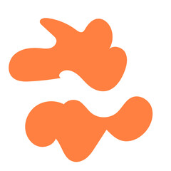 Orange abstract shape vectors