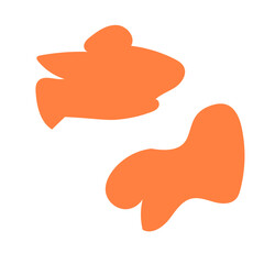 Orange abstract shape vectors