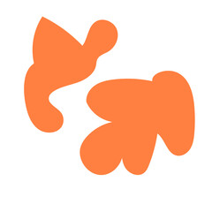 Orange abstract shape vectors
