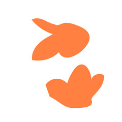 Orange abstract shape vectors