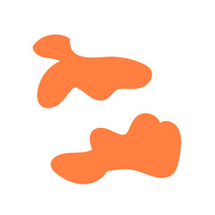Orange abstract shape vectors