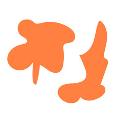 Orange abstract shape vectors