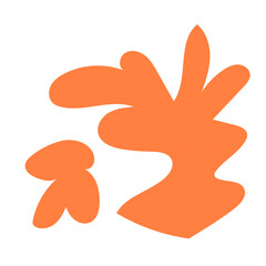 Orange abstract shape vectors