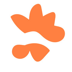 Orange abstract shape vectors