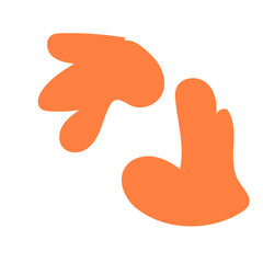 Orange abstract shape vectors