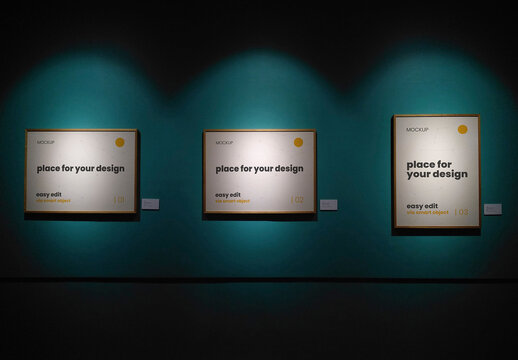 Museum Spotlight Frame Mockups