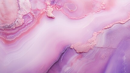 Soft Pink Marble with Amethyst Horizontal Background. Abstract stone texture backdrop with water drops. Bright natural material Surface. AI Generated Photorealistic Illustration.