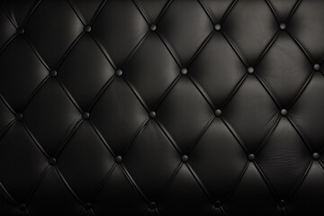 Luxurious Black Leather Background Adorned with Rhombus Patterns and Rivets, Exemplifying Realistic Interior Design Elegance and Modern Sophistication with a Touch of Edgy Glamour. 