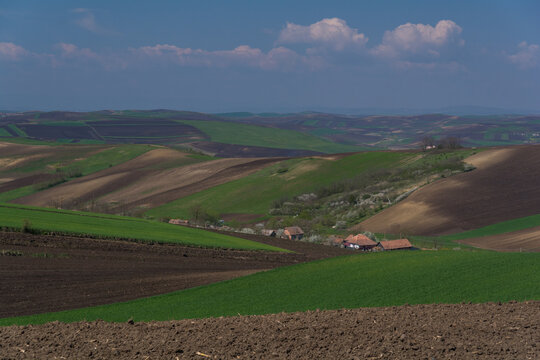 landscape in the country side Transilvania Romania