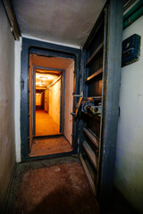 Old abandoned Soviet bunker, bomb shelter