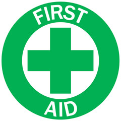 Obraz premium First aid sign emblem sticker first aid