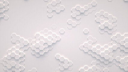 Abstract background from white hexagons