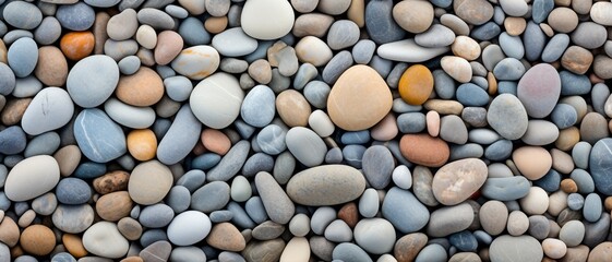 Pebble Beach Shoreline Texture background,a nature texture reminiscent of a pebble beach shoreline, can be used for printed materials like brochures, flyers, business cards.