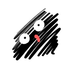 おとぼけ顔のかわいいお化けのイラスト