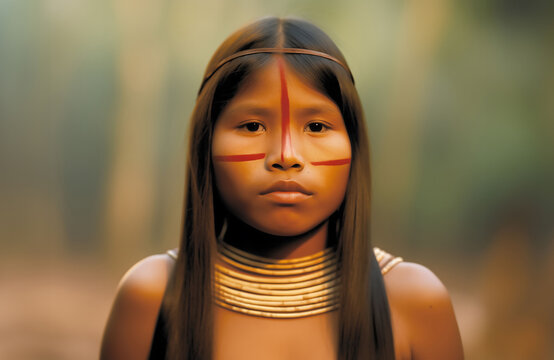 Indigenous girl from the amazon