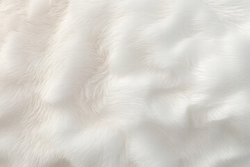 White fur texture. Long shaggy fluffy soft cozy fur, pile. Polar bear fur. Fur of white long haired dog, rabbit, cat, sheep. Design, fashion, print, textile, blanket, rug. Close up. Copy space
