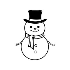 snowman icon. Vector concept illustration for design.