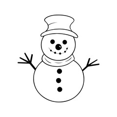 snowman icon. Vector concept illustration for design.