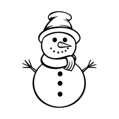 snowman icon. Vector concept illustration for design.