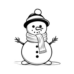 snowman icon. Vector concept illustration for design.