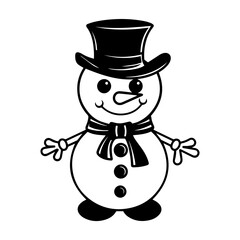 snowman icon. Vector concept illustration for design.