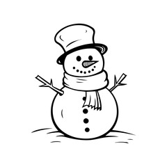 snowman icon. Vector concept illustration for design.