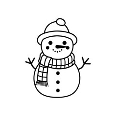 snowman icon. Vector concept illustration for design.