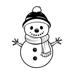 snowman icon. Vector concept illustration for design.