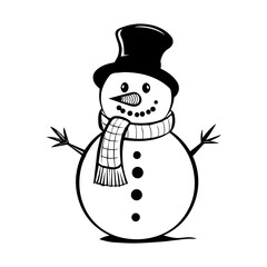 snowman icon. Vector concept illustration for design.