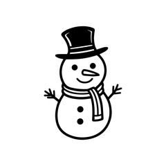 snowman icon. Vector concept illustration for design.
