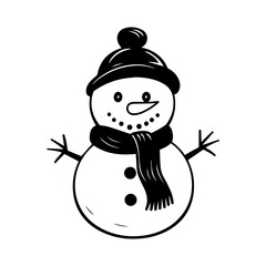 snowman icon. Vector concept illustration for design.