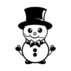 snowman icon. Vector concept illustration for design.