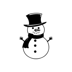 snowman icon. Vector concept illustration for design.