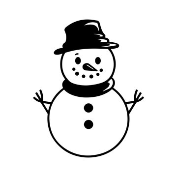 snowman icon. Vector concept illustration for design.