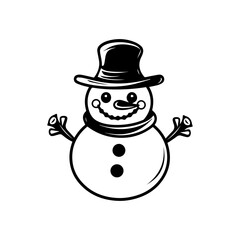 snowman icon. Vector concept illustration for design.