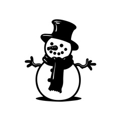 snowman icon. Vector concept illustration for design.