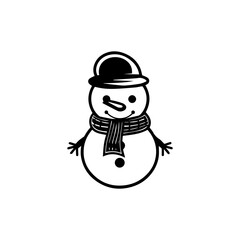 Naklejka premium snowman icon. Vector concept illustration for design.