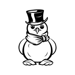 snowman icon. Vector concept illustration for design.