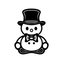 snowman icon. Vector concept illustration for design.