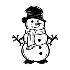 snowman icon. Vector concept illustration for design.