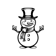 snowman icon. Vector concept illustration for design.
