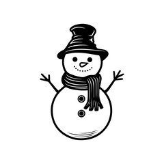 snowman icon. Vector concept illustration for design.