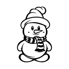 snowman icon. Vector concept illustration for design.