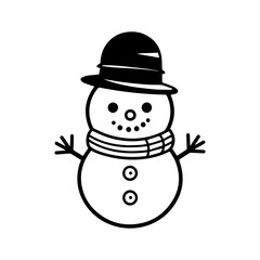 snowman icon. Vector concept illustration for design.