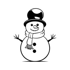 snowman icon. Vector concept illustration for design.