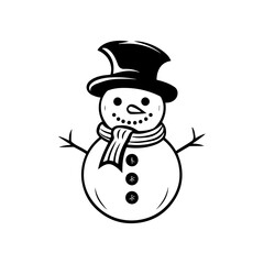 snowman icon. Vector concept illustration for design.