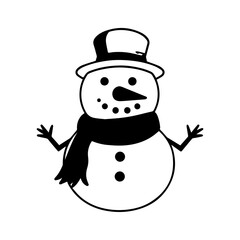 snowman icon. Vector concept illustration for design.