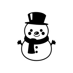 snowman icon. Vector concept illustration for design.