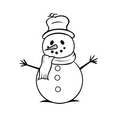 snowman icon. Vector concept illustration for design.