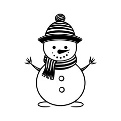 snowman icon. Vector concept illustration for design.